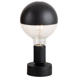 table lamp holder with matching lamp - black maria