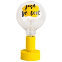 photo lampada da tavolo con lampadina led - giallo cool 1