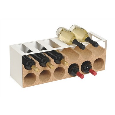 Metal and cork wine cellar for 18 bottles