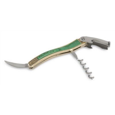 Corkscrew in Green Wood and Steel