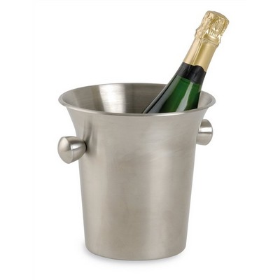 Low ice bucket in stainless steel