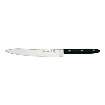 Utility Knife 15 cm - Stainless Steel Satin Finish - Dolphin Line - Black Handle