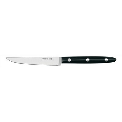 Steak Knife 11 cm - Stainless Steel Satin Finish - Dolphin Line - Black Handle