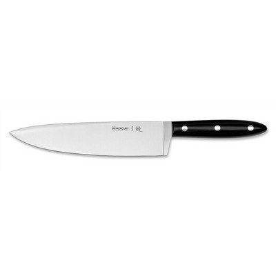 Küchenmesser 20 cm – Edelstahl satiniert – Dolphin Line – schwarzer Griff