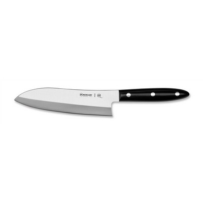 Japanisches Cogu-Messer 17 cm – Edelstahl satiniert – Dolphin-Linie – schwarzer Griff