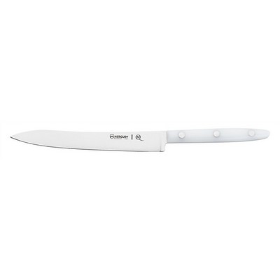 Utility Knife 15 cm - Stainless Steel Satin Finish - Dolphin Line - White Handle