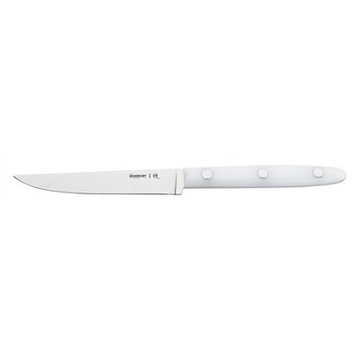 Steak Knife 11 cm - Stainless Steel Satin Finish - Dolphin Line - White Handle