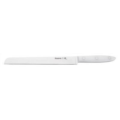 Cured Meat Knife 23 cm - Stainless Steel Satin Finish - Dolphin Line - White Handle