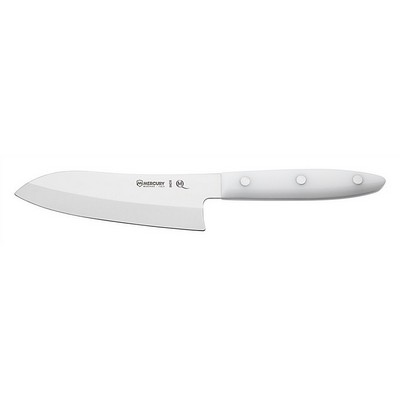 Japanese Cogu Knife 15 cm - Stainless Steel Satin Finish - Dolphin Line - White Handle