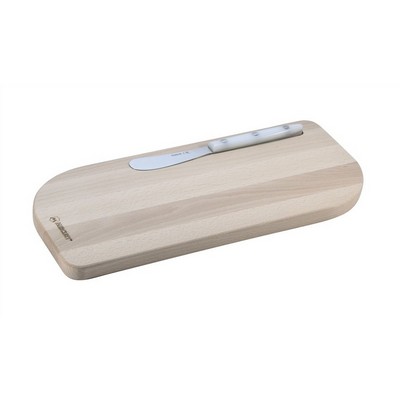 Breakfast Chopping Board with White Dolphin Butter Spreader