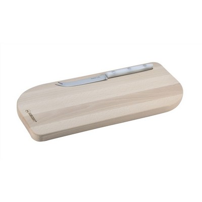 Tasting Board with 2-Point Cheese Knife - White