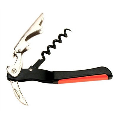 Mercury  Gulliver Corkscrew in Painted Steel with 2 Levers - Black and Orange