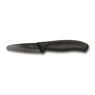 Vegetable knife with black ceramic blade