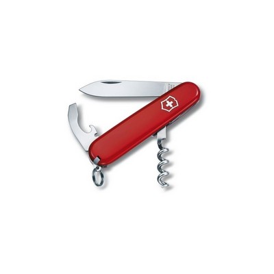 Victorinox waiter - 84 mm pocket knife with red scales and 9 functions - red