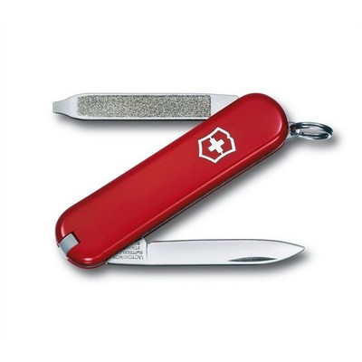 Victorinox escort - 58mm multipurpose with blade, nail files with key ring - red