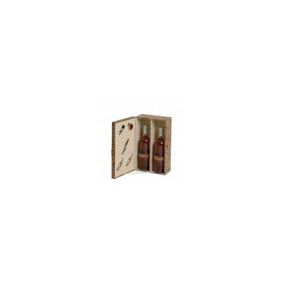 Renoir Cork box for 2 bottles with accessories