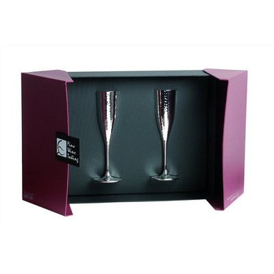 Silver Flutes in Gift Box - Externally covered with pure silver foil