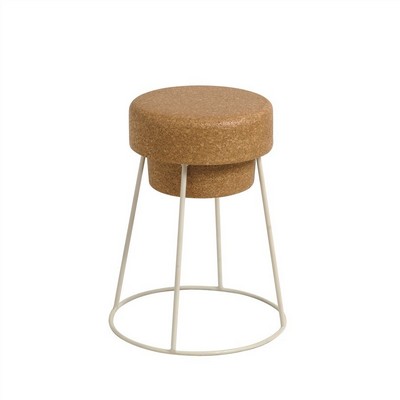 Low Stool - Stool in solid cork