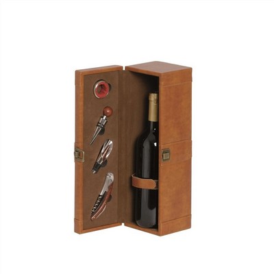 Tobacco colored box for 1 bottle with accessories