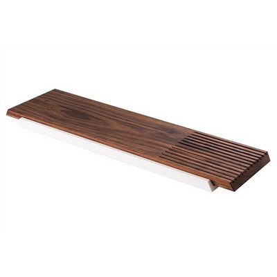 DUE CIGNI - 7x2 Line - Centerpiece with bread insert in walnut wood with cutting board - Italy