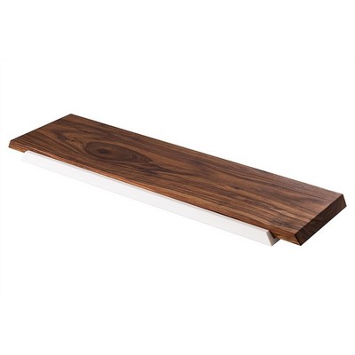 FOX DUE CIGNI - 7x2 Line - Smooth walnut centerpiece with cutting board holder - Made in Italy