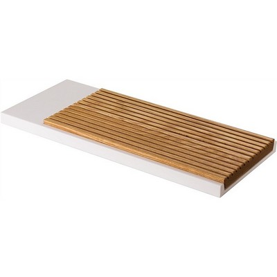 DUE CIGNI - 7x2 Line - Small bread cutting board in Ash wood with cutting board holder