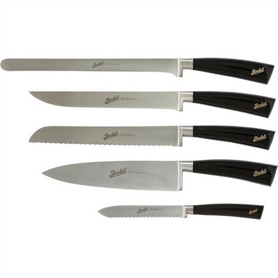 elegance set of 5 chef knives black