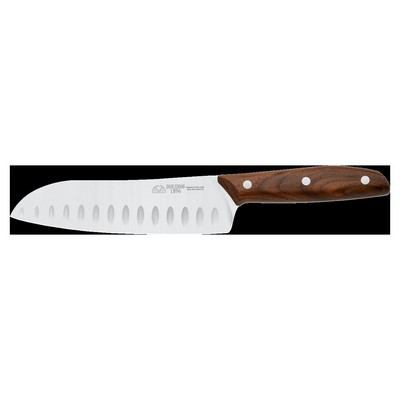 DUE CIGNI 1896 Line - Santoku Knife 18 CM - 4116 Stainless Steel Blade and Walnut Wood Handle