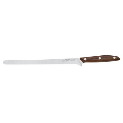 DUE CIGNI 1896 Line - Narrow Ham Knife 24 CM - 4116 Stainless Steel Blade and Walnut Handle