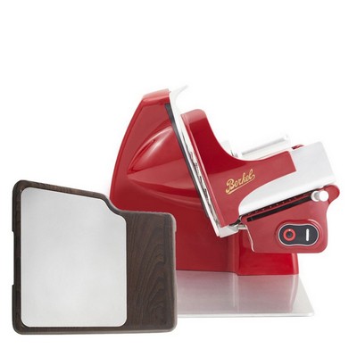 Home Line Plus 200 Red Slicer + Ash and Steel Chopping Board