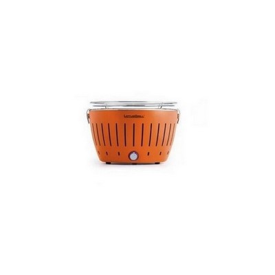LotusGrill Neuer orangefarbener Grill 2023 mit Batterien und USB-Stromkabel