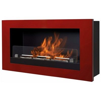 Wall to ceiling BIO FIREPLACES - Verona - Red