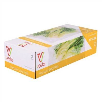 VESTA Rolls for Vacuum Sealing (Sous-Vide) - 2 rolls of 28 cm x 600m - BPA, Lead and Phthalates free