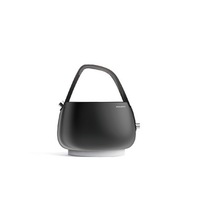 jacqueline - black electronic kettle with transparent smoked handle