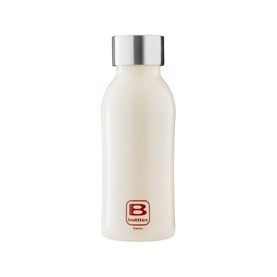 B Bottles Twin - Cream - 350 ml - Double wall thermal bottle in 18/10 stainless steel