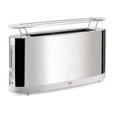 toaster with brioche warming rack in 18/10 stainless steel