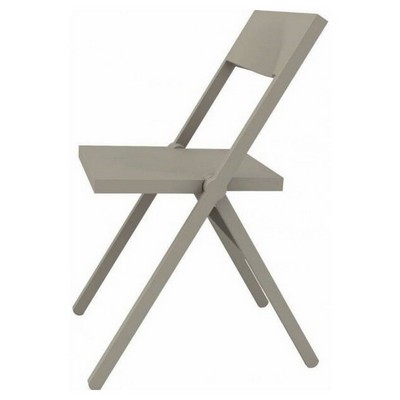 piana folding and stackable chair in pp and fibreglass, grey