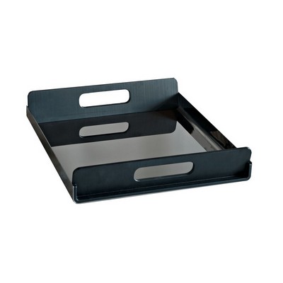 vassily rectangular tray in black 18/10 stainless steel