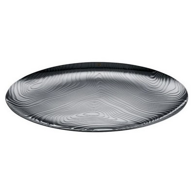 Alessi-Veneer 18/10 stainless steel tray with relief decoration