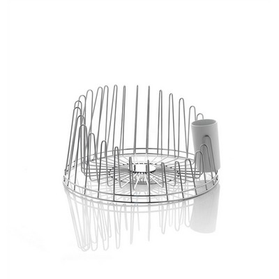 Alessi-A Tempo Dish drainer in 18/10 stainless steel and thermoplastic resin