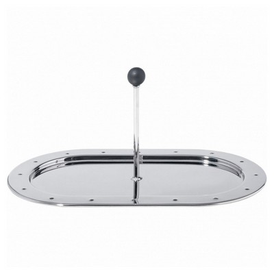 Alessi-Tray in polished 18/10 stainless steel and PA