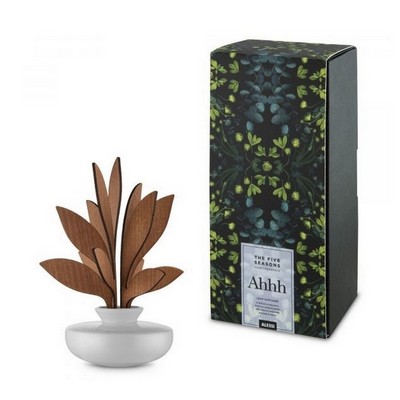 ALESSI ahhh leaf diffuser for rooms in porcelain and mahogany wood