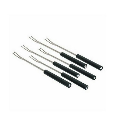 ALESSI Alessi-Mami Set of six bourguignonne forks in stainless steel and wood