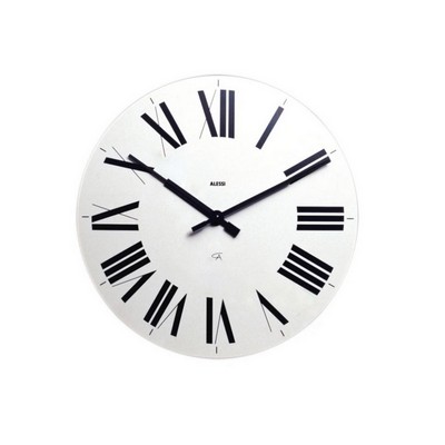 Alessi-Firenze Wall clock in ABS, white Quartz movement