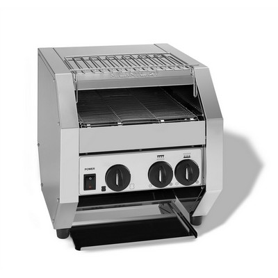 MILANTOAST 3-slice conveyor toaster with knob protection FULL OPTIONAL 220-240v 50/60hz 2.8kw