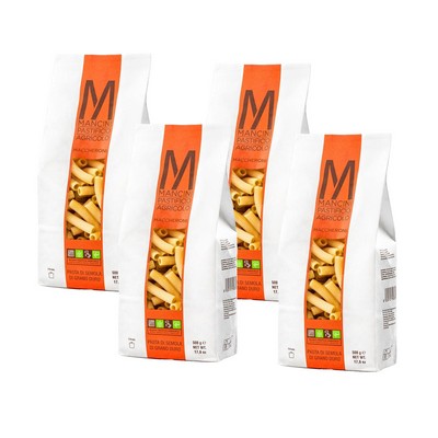Mancini Pastificio Agricolo - Classic Line - Macaroni - 4 Packs of 500 g