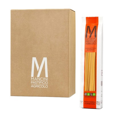 Mancini Pastificio Agricolo - Classic Line - Quadratische Spaghetti - 12 Packungen à 500 g