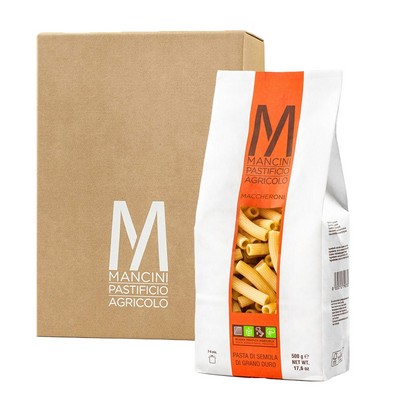 Mancini Pastificio Agricolo - Classic Line - Macaroni - 12 Packs of 500 g
