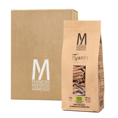 Mancini Pastificio Agricolo - Turanic Grains - Einfache Penne - 12 Packungen à 500 g