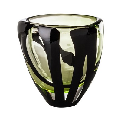 Venini - BLACK BELT OVAL Vase 699.21 CR/VB/NET